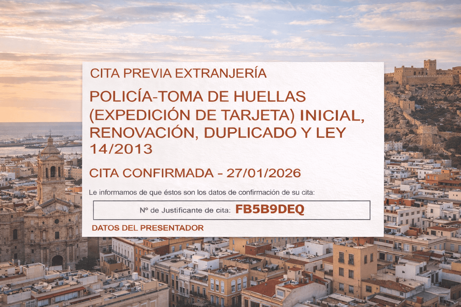 TIE Appointment Almeria