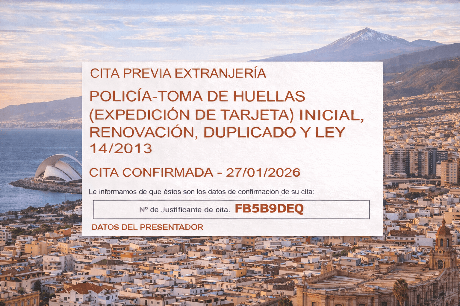 TIE Appointment Tenerife